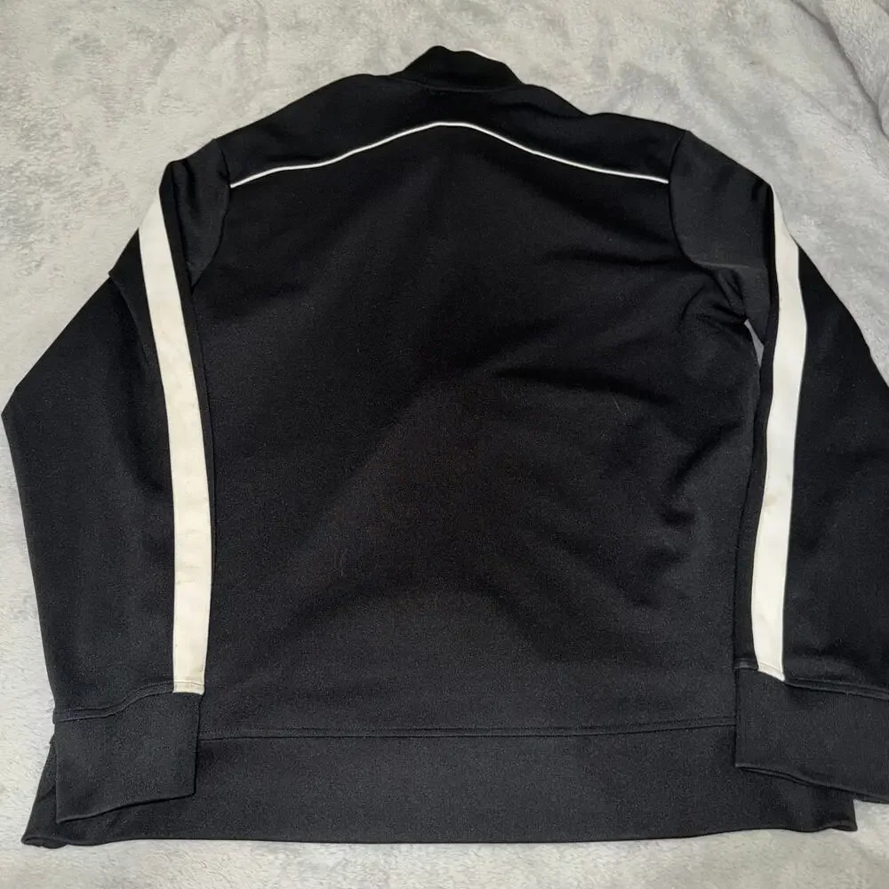 Starter Track Jacket Men’s XL Black Full Zip White Stripe